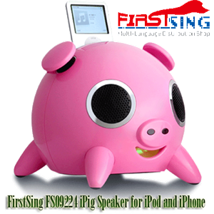 Show details for FirstSing FS09224 iPig Speaker for iPod and iPhone Picture of FirstSing FS09224 iPig Speaker for iPod and iPhone