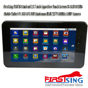 Show details for FirstSing FS07034 Android 2.2 7 inch Capacitive Touch Screen 3G GSM WCDMA Mobile Tablet PC 8GB GPS WIFI Qualcomm MSM7227T 800MHz Picture of FirstSing FS07034 Android 2.2 7 inch Capacitive Touch Screen 3G GSM WCDMA Mobile Tablet PC 8GB GPS WIFI Qualcomm MSM7227T 800MHz