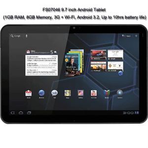 Show details for FirstSing FS07046 9.7 inch Android Tablet (1GB RAM, 8GB Memory, 3G + Wi-Fi, Android 3.2, Up to 10hrs battery life) Picture of FirstSing FS07046 9.7 inch Android Tablet (1GB RAM, 8GB Memory, 3G + Wi-Fi, Android 3.2, Up to 10hrs battery life)