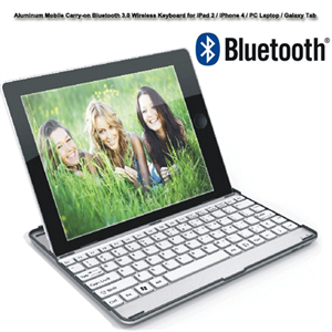 China FirstSing FS00133 Aluminum Mobile Carry-on Bluetooth 3.0 Wireless Keyboard for iPad 2 / iPhone 4 / PC Laptop / Galaxy Tab  China FirstSing FS00133 Aluminum Mobile Carry-on Bluetooth 3.0 Wireless Keyboard for iPad 2 / iPhone 4 / PC Laptop / Galaxy Tab