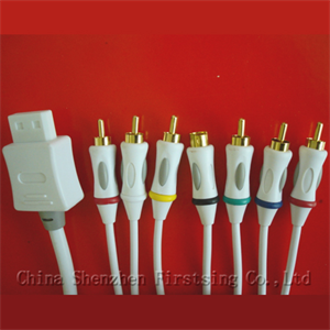 Agrandir l'image de FirstSing  FS19049  Component S-Video AV Cable 1.8M  for  Nintendo  Wii  Image de FirstSing  FS19049  Component S-Video AV Cable 1.8M  for  Nintendo  Wii