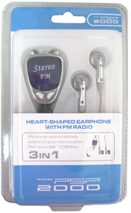 Agrandir l'image de FirstSing FS22055 3in1 Heart-shaped Earphone With FM Radio for   PSP 2000  Image de FirstSing FS22055 3in1 Heart-shaped Earphone With FM Radio for   PSP 2000
