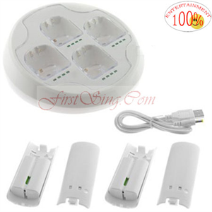 Show details for FirstSing FS19235 For Nintendo Wii Remote Control 4 Charge Dock Station Picture of FirstSing FS19235 For Nintendo Wii Remote Control 4 Charge Dock Station