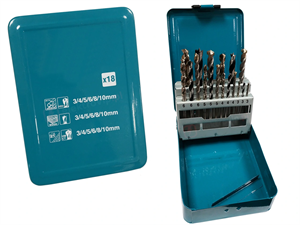 Image de 18 Piece Drills for Metal Wood Stone