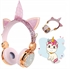 Picture of Over-ear Wired Earphones Noise Reduction Headphones Unicorn Gold Color