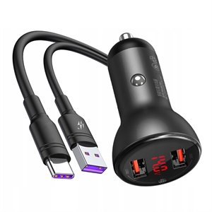 Show details for 45W Fast USB Car Charger with QC 3.0 USB Cable Picture of 45W Fast USB Car Charger with QC 3.0 USB Cable