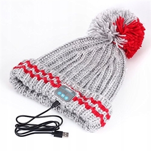 Show details for Bluetooth hat with microphone and headphones  Picture of Bluetooth hat with microphone and headphones