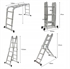 Picture of Articulated Folding Aluminum Ladder