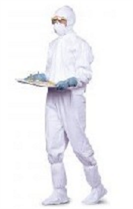 Picture of Firstsing Clean room ESD cleanroom antistatic jumpsuit with Attached Hood