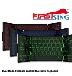 Show details for Firstsing Bluetooth Wired Foldable Multi system Universal Portable Colourful backlight Bluetooth 3.0 Aluminium keyboard for Android Windows iOS Picture of Firstsing Bluetooth Wired Foldable Multi system Universal Portable Colourful backlight Bluetooth 3.0 Aluminium keyboard for Android Windows iOS
