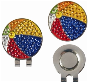 Show details for Crystal Beach Ball Golf Ball Marker Picture of Crystal Beach Ball Golf Ball Marker
