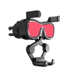 Image de BlueNEXT Glasses-shaped Aromatherapy Bracket Car Air Vent Gravity Phone Holder Stand - Red