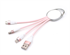 Macaron One Drag Three Charging Wires Liquid Silicone One Drag Three Keychain Data Cable