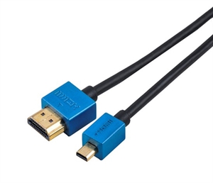 Показать информацию о BlueNEXT Micro HDMI to HDMI Cable Support 4K 3D 1080p Изображение BlueNEXT Micro HDMI to HDMI Cable Support 4K 3D 1080p