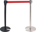 Image de BX-E534 Lapped Black Steel Barrier Stanchion