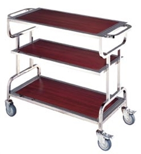 Wood bar cart