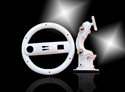 Wii controller multi-functional steering wheel