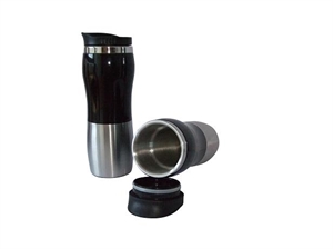 Image de STAINLESS STEEL INNER PLASTIC OUTER MUG