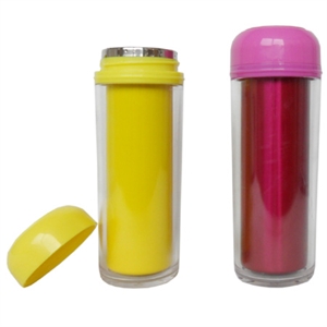 STAINLESS STEEL INNER PLASTIC OUTER MUG