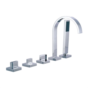 Double handle bathtub mixer