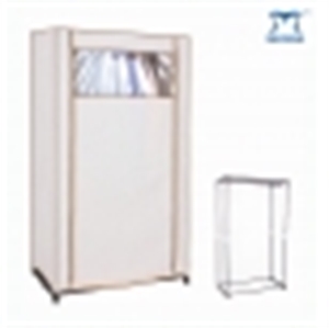 White Assemble Plastic Folding Portable Wardrobe の画像