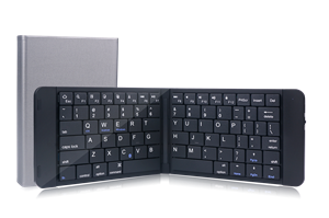 Aluminum alloy shell  folding  bluetooth wireless keyboard の画像