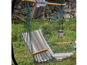 Image de Green Stripe Quilted Hammock Chairs