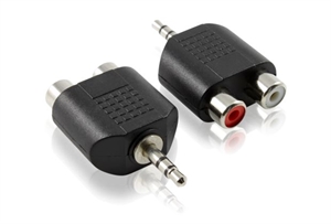 Show details for 3.5mm Male to 2RCA Female adapter Picture of 3.5mm Male to 2RCA Female adapter