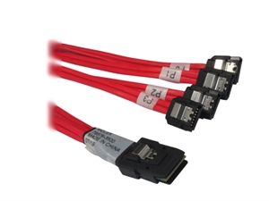Показать информацию о Mini SAS 36P SFF-8087 to 4 SATA 7 Pin Data Cable Изображение Mini SAS 36P SFF-8087 to 4 SATA 7 Pin Data Cable