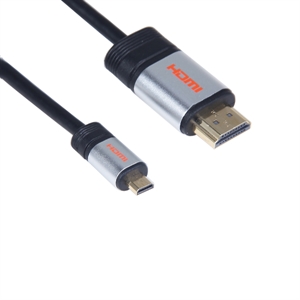 Show details for Metal shell HDMI A male to Micro D male cable Picture of Metal shell HDMI A male to Micro D male cable