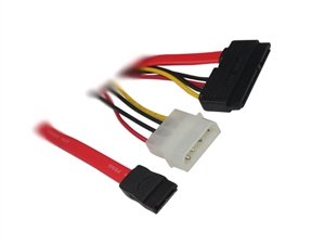 Image de SATA 22pin to SATA 7pin+Molex 4pin cable
