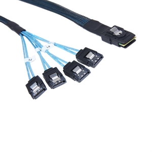 Show details for Mini SAS 36pin to 4 sata cable Picture of Mini SAS 36pin to 4 sata cable