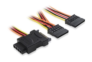 Agrandir l'image de SATA Power 15-pin to 2x SATA HDD + 1 Molex 4-pin Image de SATA Power 15-pin to 2x SATA HDD + 1 Molex 4-pin