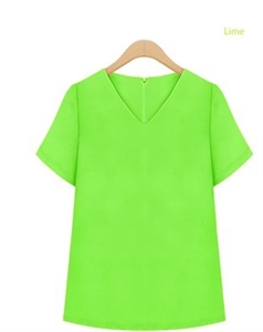 Изображение ladies neon colour v neck