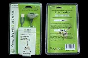 X-360 dedicated charging  connecting 2 in 1 cable の画像