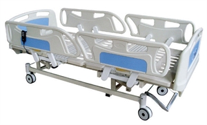 Picture of 3-Function Central-Controlled Medical Hospital Beds Electric For ICU Room