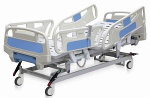 Show details for Fully Electric Hospital Motor Operated Beds With Steel Frame   ABS Footboard Picture of Fully Electric Hospital Motor Operated Beds With Steel Frame   ABS Footboard