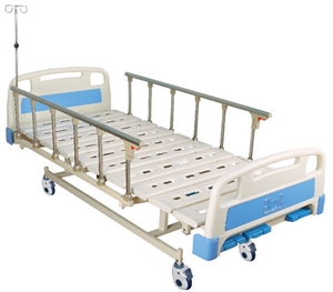 Image de Machanical Medical Manual Hospital Beds With 6-Rank Side Rails