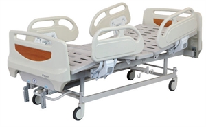 Show details for 2 Cranks Steel Frame Manual Hospital Beds With Central-Controlled Braking System Picture of 2 Cranks Steel Frame Manual Hospital Beds With Central-Controlled Braking System