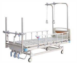 3-Crank Manual Orthopedics Hospital Traction Bed With Detachable ABS Headboard