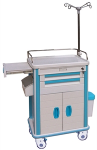 Image de Hospital ABS Material Emergency Medical Trolleys With 1 Pair Doors