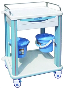 Image de ABS Clinical Medical Trolleys / Cart With One Drawer   CE Approved