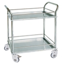 Изображение Fan-Shaped 304 Stainless Steel Medical Trolley With 5 Silent Wheels