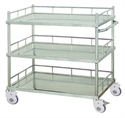 Изображение Three Layers With Side Rail Stainless Steel Frame Medical Instrument Trolley