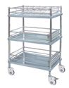 Изображение Stainless Steel Medical Instrument Trolley 3 Layers With Side Rails