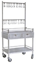Изображение Infusion Stainless Steel Medical Trolley With Two Drawers   Infusion Hooks