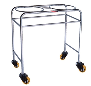 BT-SNT003 Easy clean stainless steel medical double basin trestle の画像