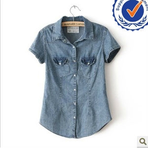 Image de 2013 new arrival fashion design jeans lady blouses LW009