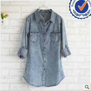 Image de 2013 new arrival fashion design jeans lady blouses LW007