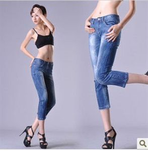 Show details for straight leggings jeans for lady W010 Picture of straight leggings jeans for lady W010